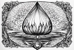 gemstone water droplet tattoo idea