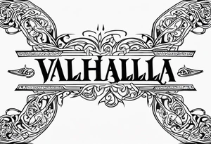 Valhalla sword  fire tattoo idea