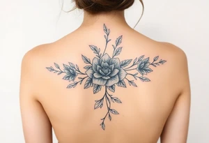 Floral spine tattoo tattoo idea