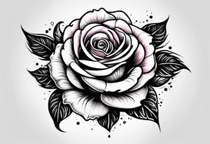 Rose neck tatto going from bottom earlobe down to collar bone tattoo idea