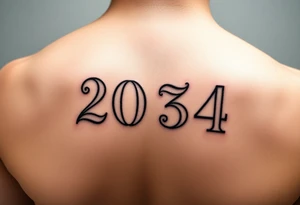 Numbers minimalist date tattoo idea