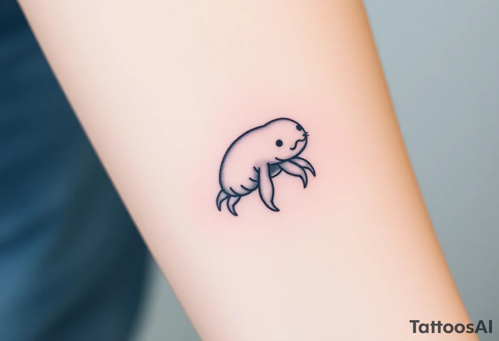 tardigrade, water bear, cute, baby, endurance, resilience, 8 stumpy 
legs tattoo idea