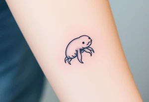 tardigrade, water bear, cute, baby, endurance, resilience, 8 stumpy 
legs tattoo idea