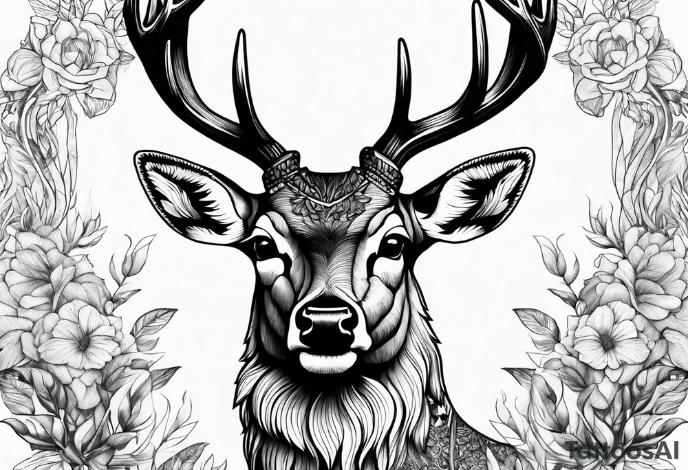 A deer that is big tattoo idea