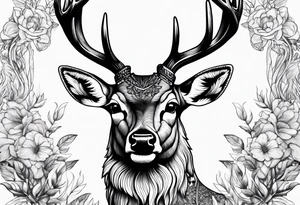 A deer that is big tattoo idea