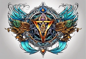 Cyber sigil with the name krah tattoo idea
