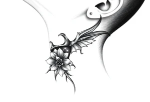 Show me a full  neck tattoo of Danny phantom tattoo idea
