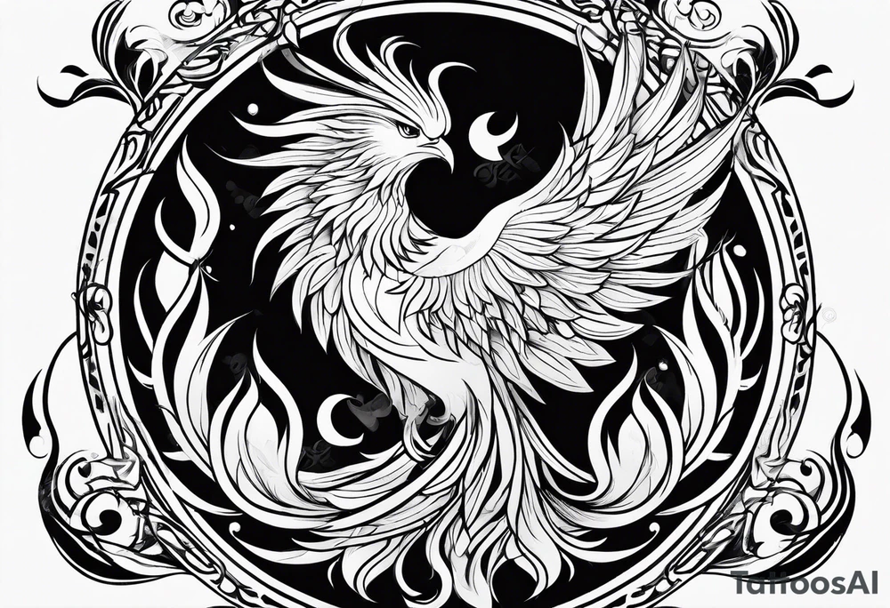 phoenix, flames tattoo idea
