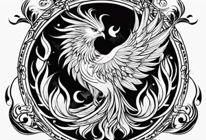 phoenix, flames tattoo idea