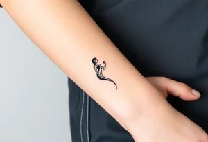 Mistura do símbolo de virgem é aquário tattoo idea