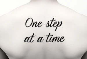 One step at a time 
saying in one line tattoo idea