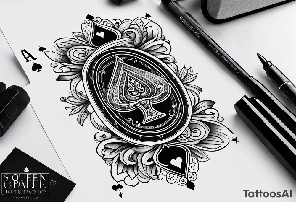 QUEEN OF SPADES tattoo idea