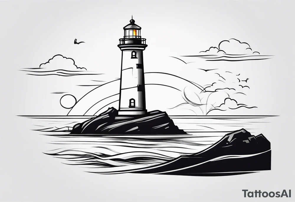 lighthouse tattoo idea