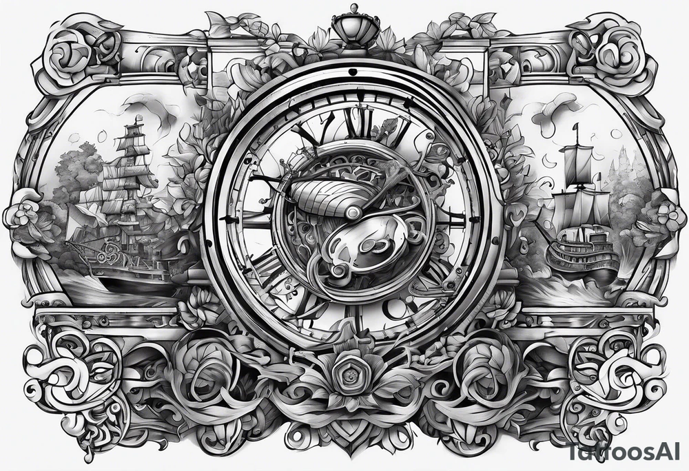 rube goldberg style contraption tattoo idea