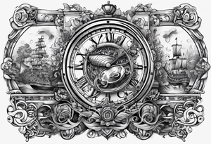 rube goldberg style contraption tattoo idea