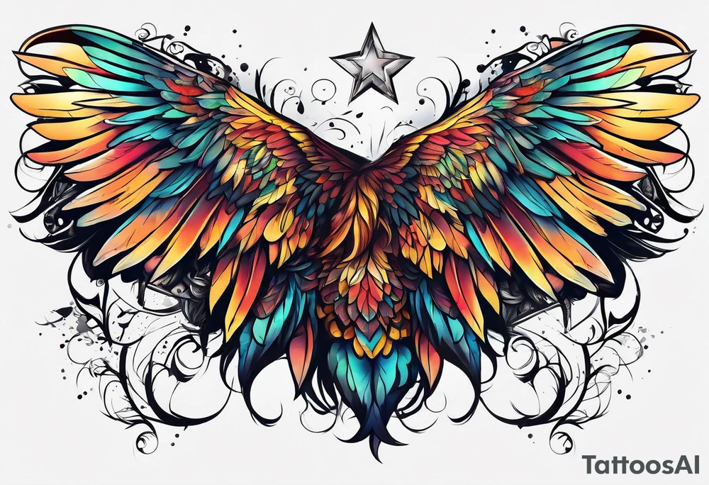 The weight of these wings tattoo idea