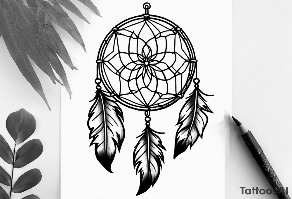 dream catcher tattoo idea
