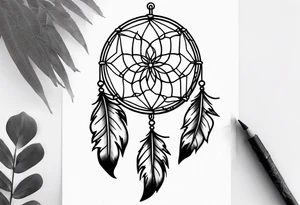 dream catcher tattoo idea