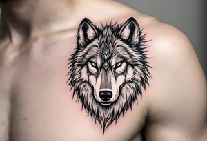 viking wolf tattoo idea