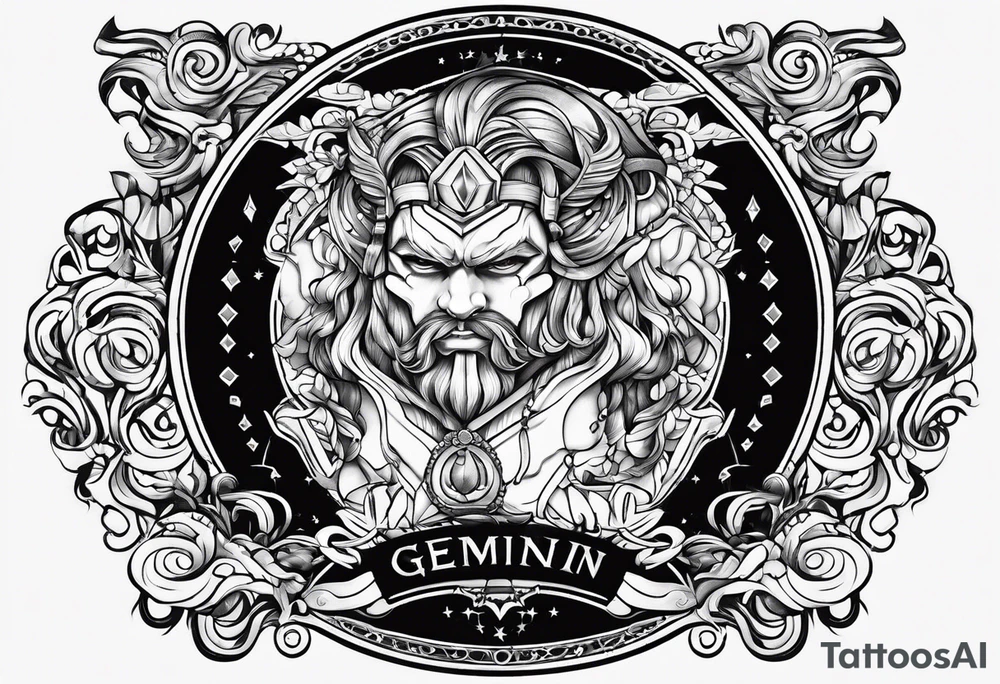 Gemini logo with stitches tattoo idea