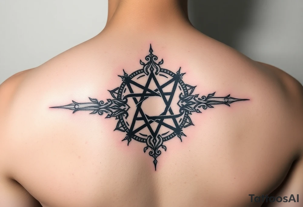 Ambigram of memento mori and gam ze yaavor tattoo idea