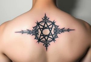 Ambigram of memento mori and gam ze yaavor tattoo idea