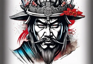 Japanese samurai tattoo idea