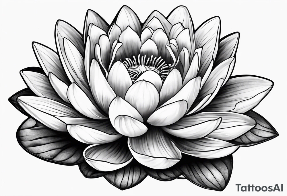 Water lily bouquet tattoo idea