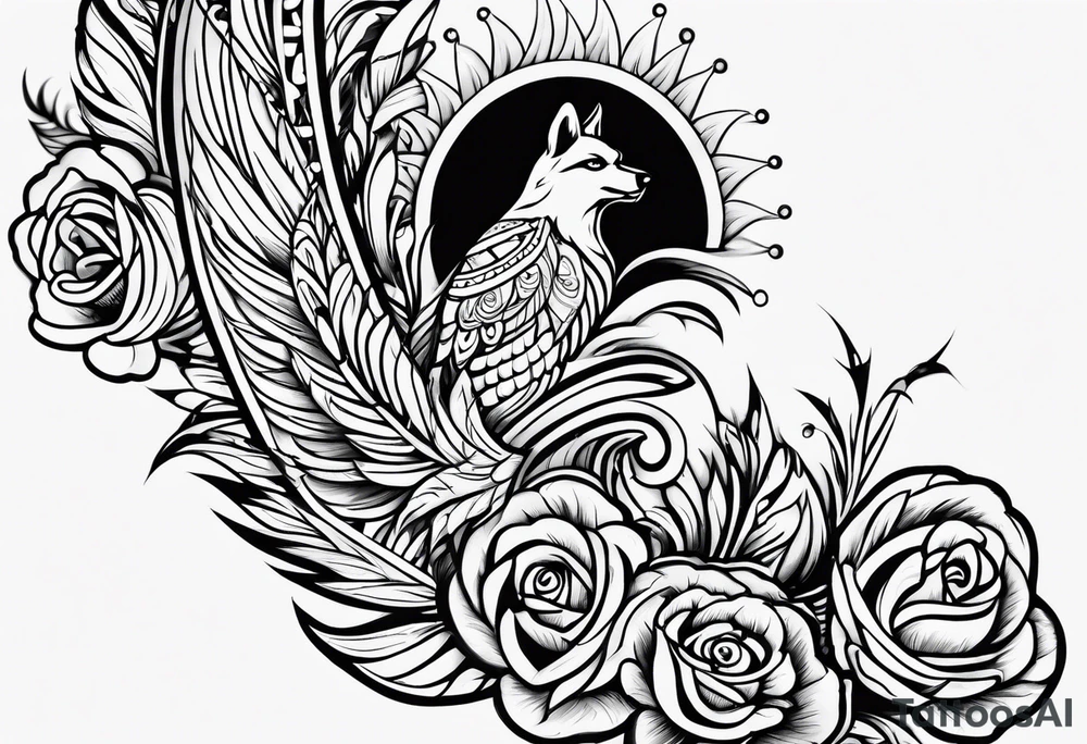 bearpaw half sleeve tattoo idea