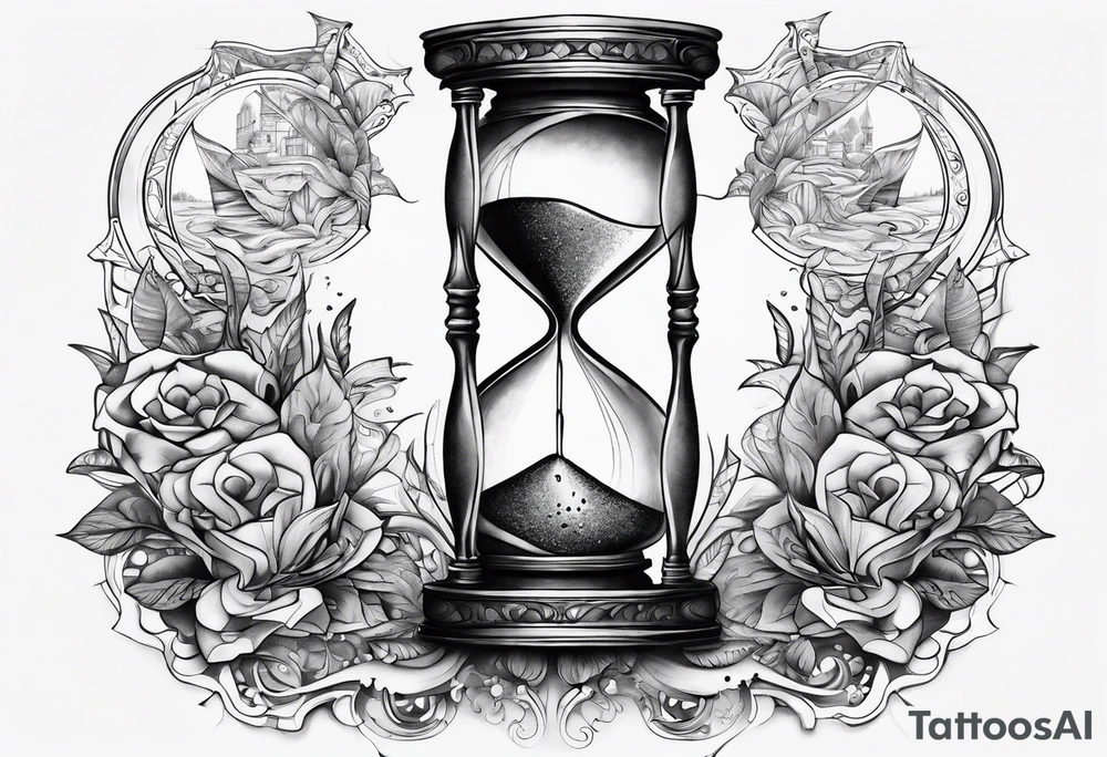 Broken hourglass tattoo idea