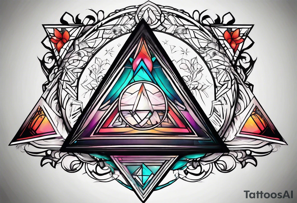 simple triangle tattoo idea