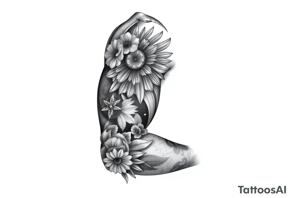 I need to create a right arm sleeve in tribute to one of my best friends and a Staff Sergeant in the United States Army who committed suicide. I want tattoo to focus on his Filipino heritage and incorporate things related to Filipino warriors, remembrance, love, brotherhood, and new beginnings. tattoo idea