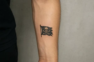 jolly roger flag tattoo idea