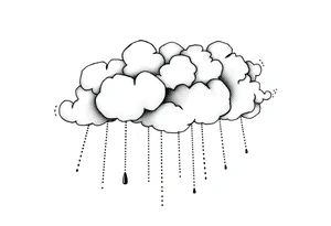 Storm clouds and rain tattoo idea