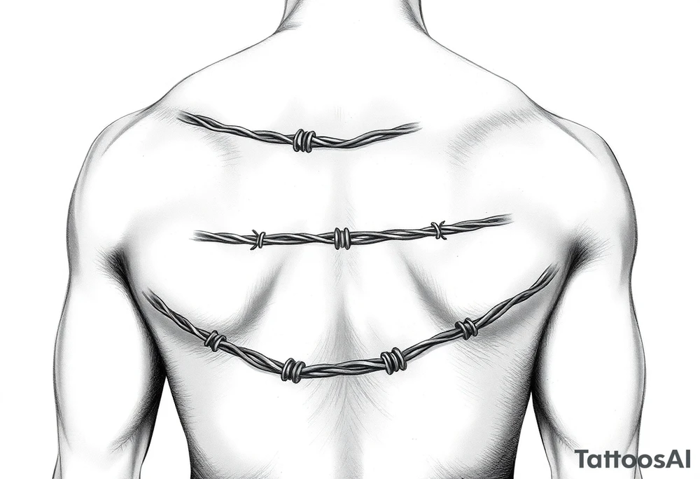 Barbwire wrapped around forearm tattoo idea