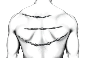 Barbwire wrapped around forearm tattoo idea