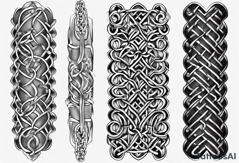 Arm sleeve chainmail armor tattoo idea