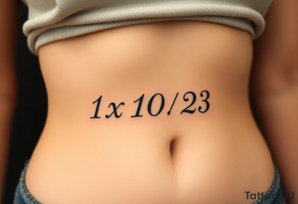1x10^23 tattoo idea