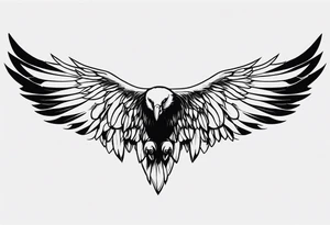 condor wings spread across shoulders tattoo idea