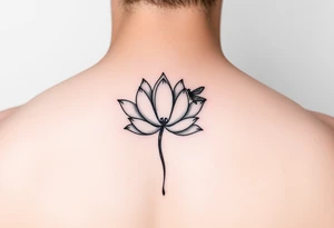 Lotus flower and dragonfly tattoo idea