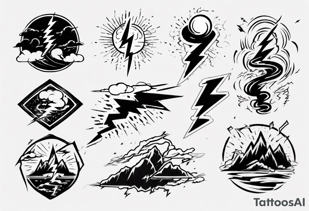 lightning storm tattoo idea
