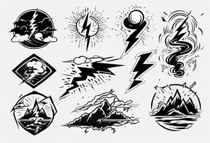 lightning storm tattoo idea