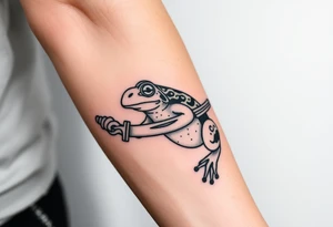 Toad Japanese holding a sword tattoo idea