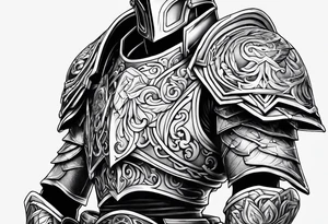 Armor for upper arm tattoo idea
