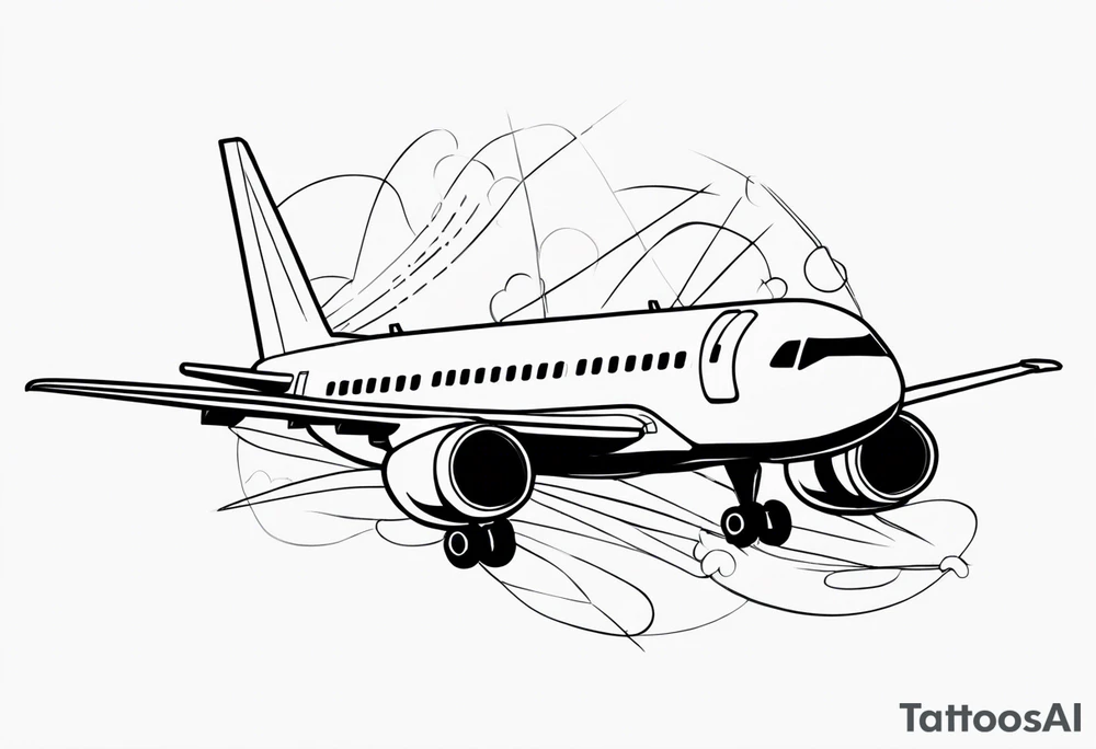 Travel flight tattoo idea