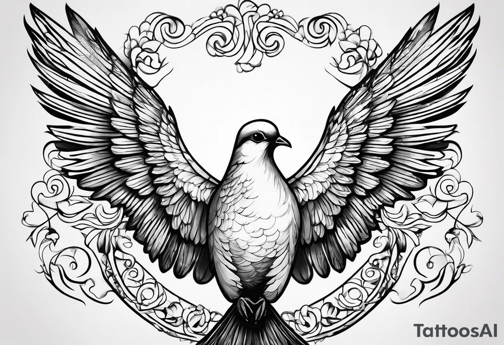 two simplistic doves tattoo idea