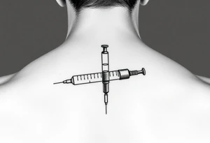 Testosterone injection site tattoo idea