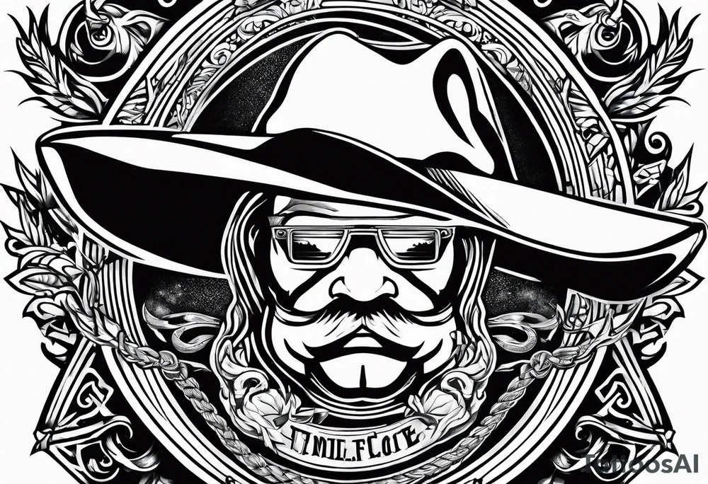 Western law enforcement style tattoo idea