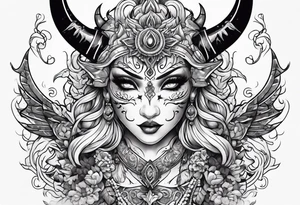 underboob tattoo demon tattoo idea