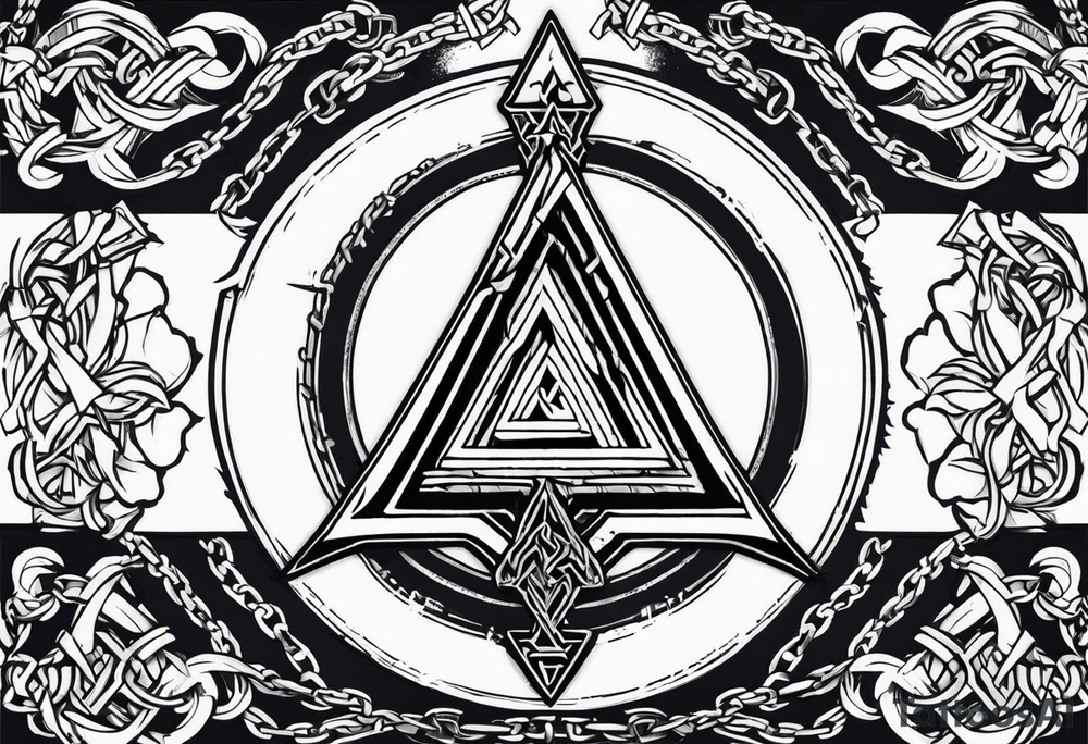 Valhalla sword shield dragon axe barbed wire chains valknut fire tattoo idea Valhalla sword shield dragon axe barbed wire chains valknut fire tattoo idea